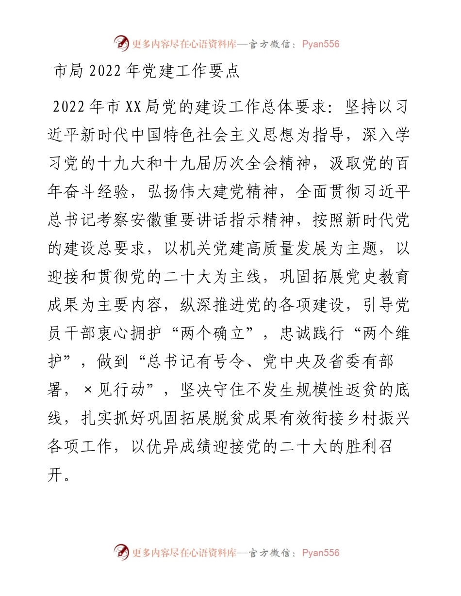 021906：市局党建工作要点.docx_第1页