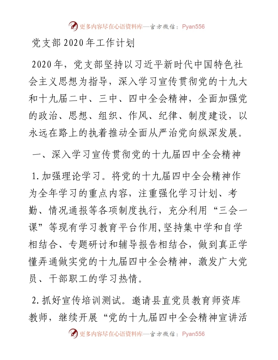 011104党支部工作计划.docx_第1页