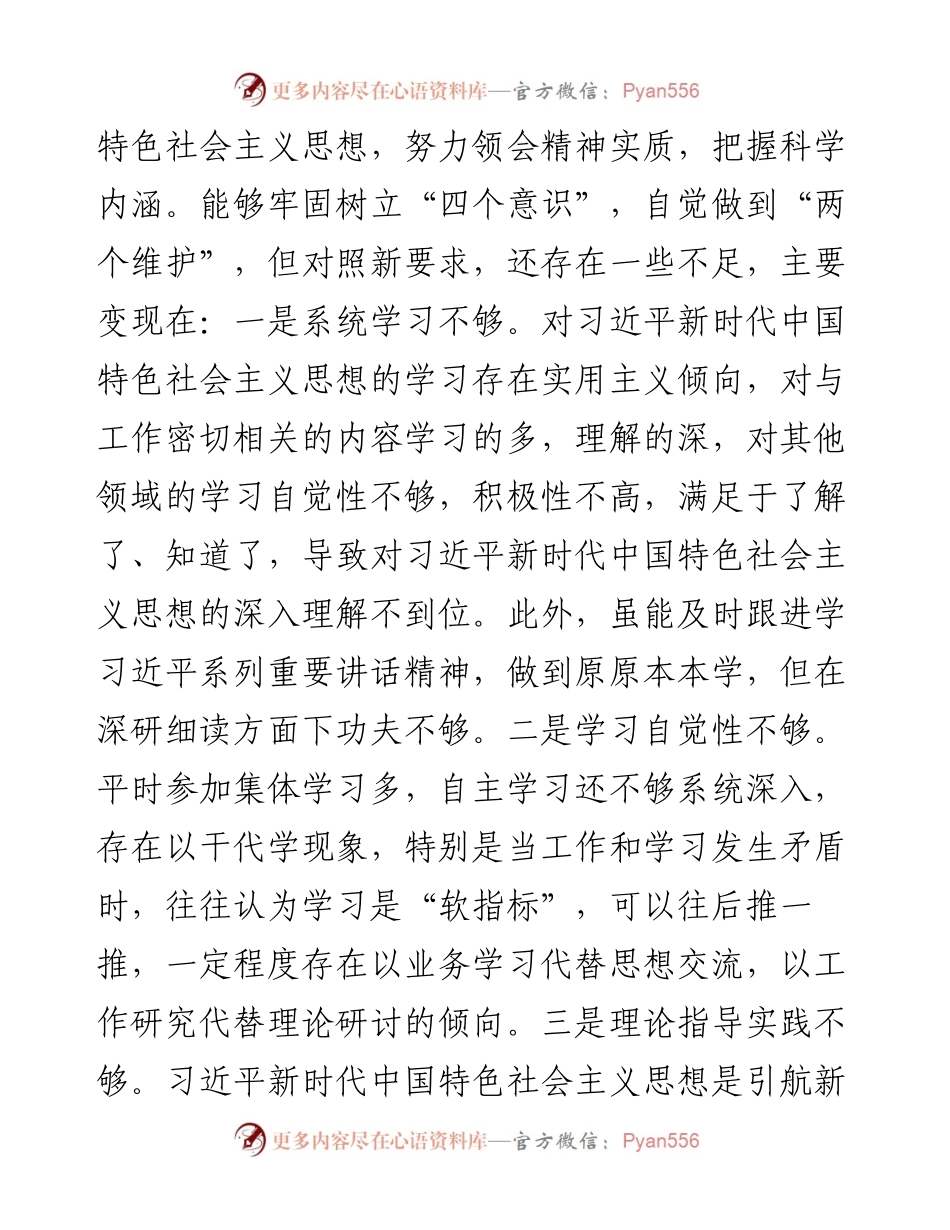 0115度民主生活会对照检查材料（个人）--政府党组个人民主生活会材料.docx_第2页