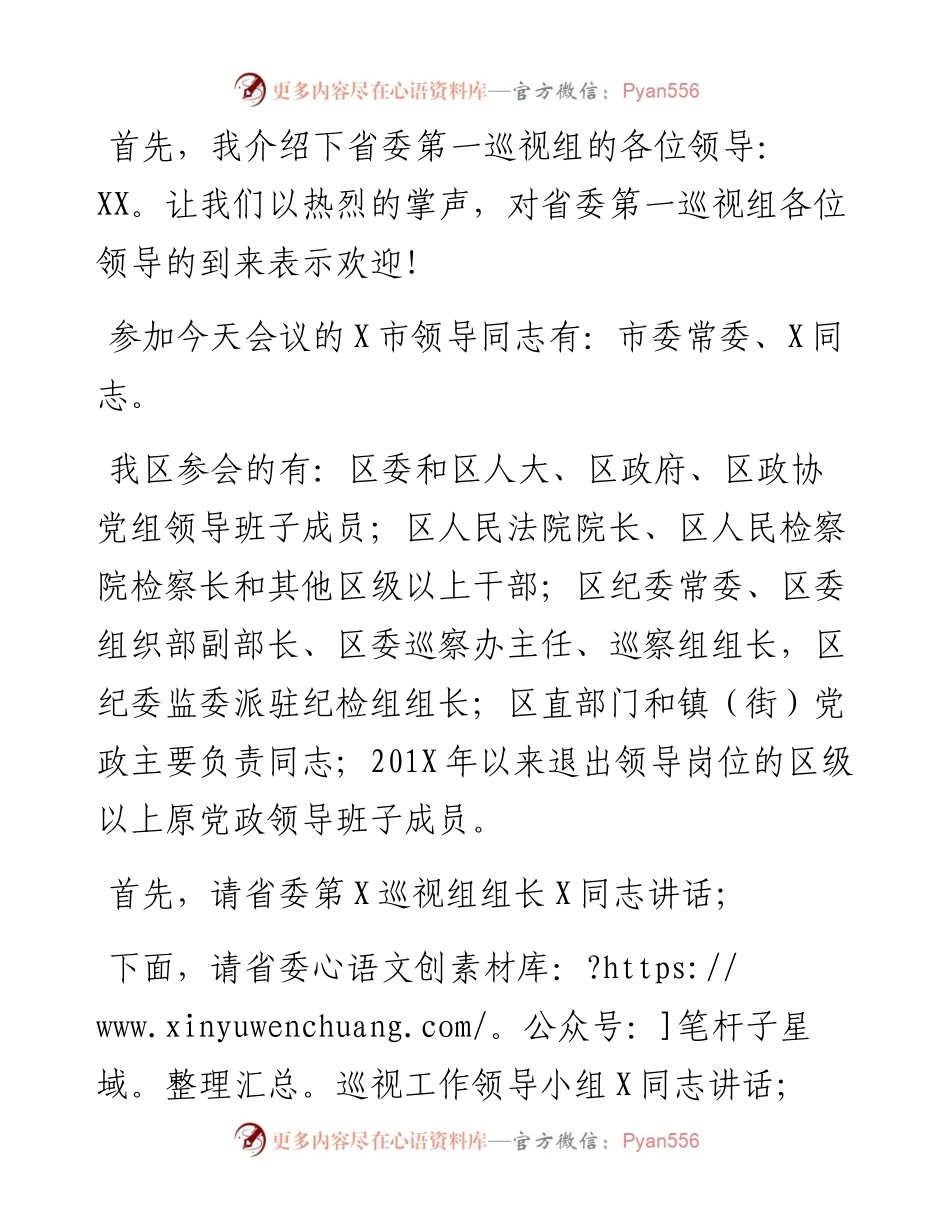 031903-巡视组动员会主持表态发言.docx_第2页