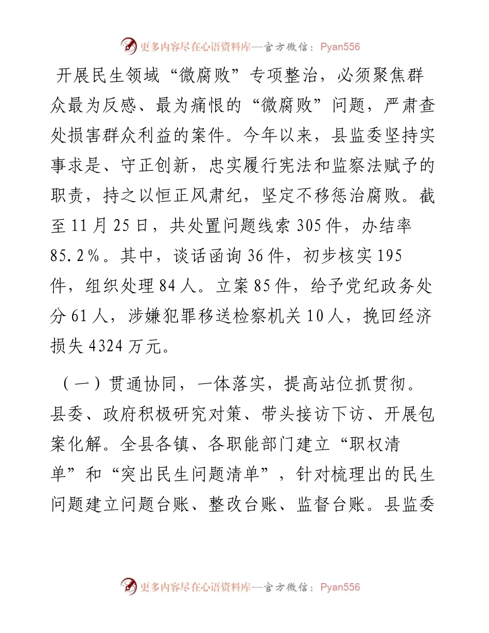 021317：县监察委员会关于民生领域专项整治工作情况的报告.docx_第2页