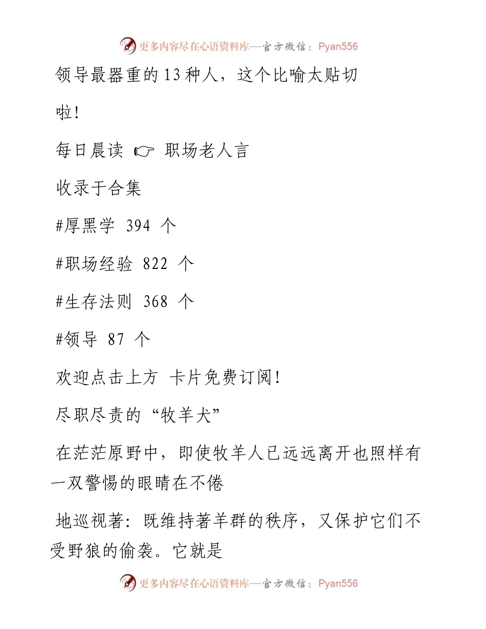 -03-06 领导最器重的13种人，这个比喻太贴切啦！.docx_第1页