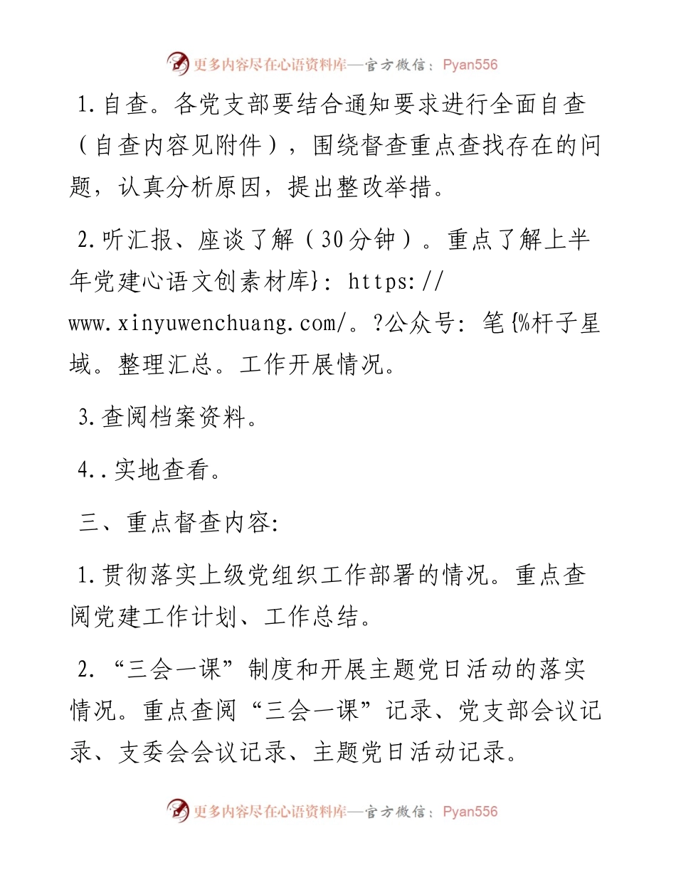 0803XX党委关于上半年党建工作督查的通知.docx_第2页