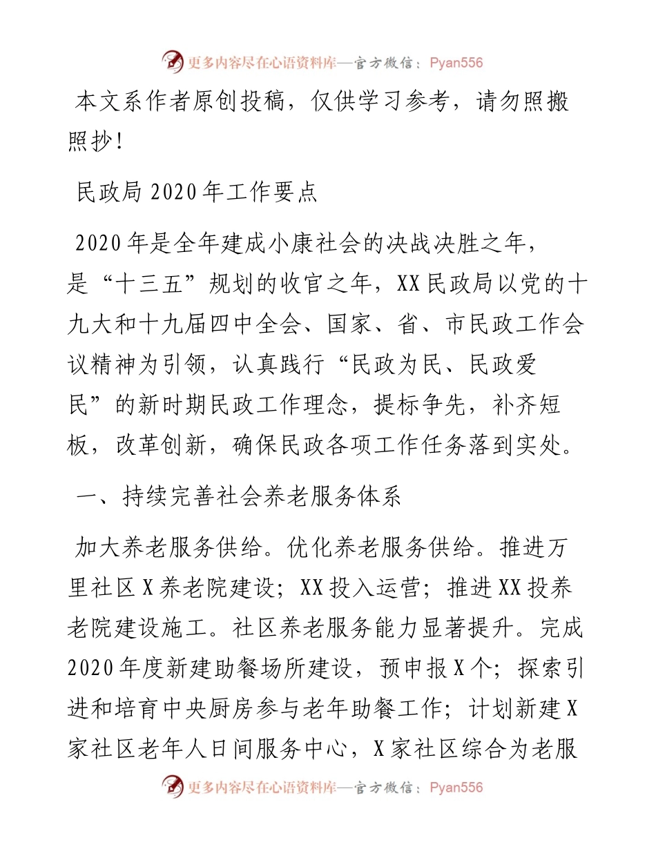 021808民政局工作要点.docx_第1页