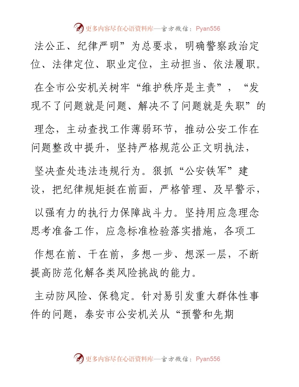 1.14泰安市公安局局长鞠向群：深化主动警务__打造新时代平安高地.docx_第2页