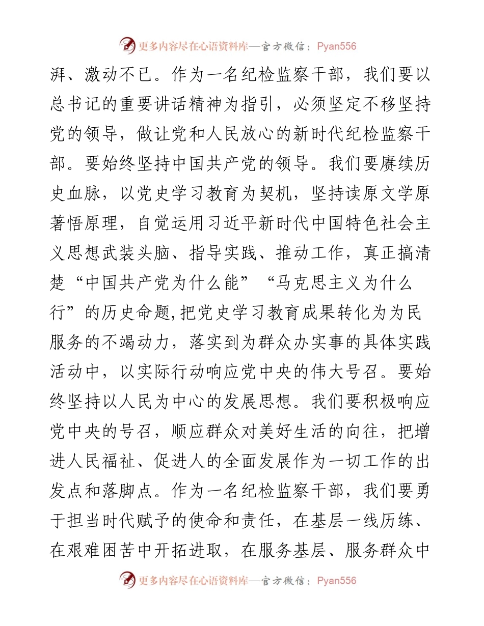 0819纪检监察干部党史学习教育专题组织生活会发言提纲.docx_第2页