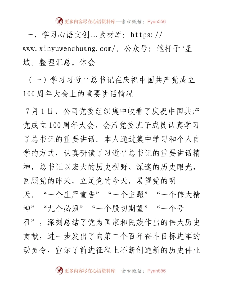 0802X公司党委书记党史学习教育专题组织生活会个人发言提纲.docx_第2页