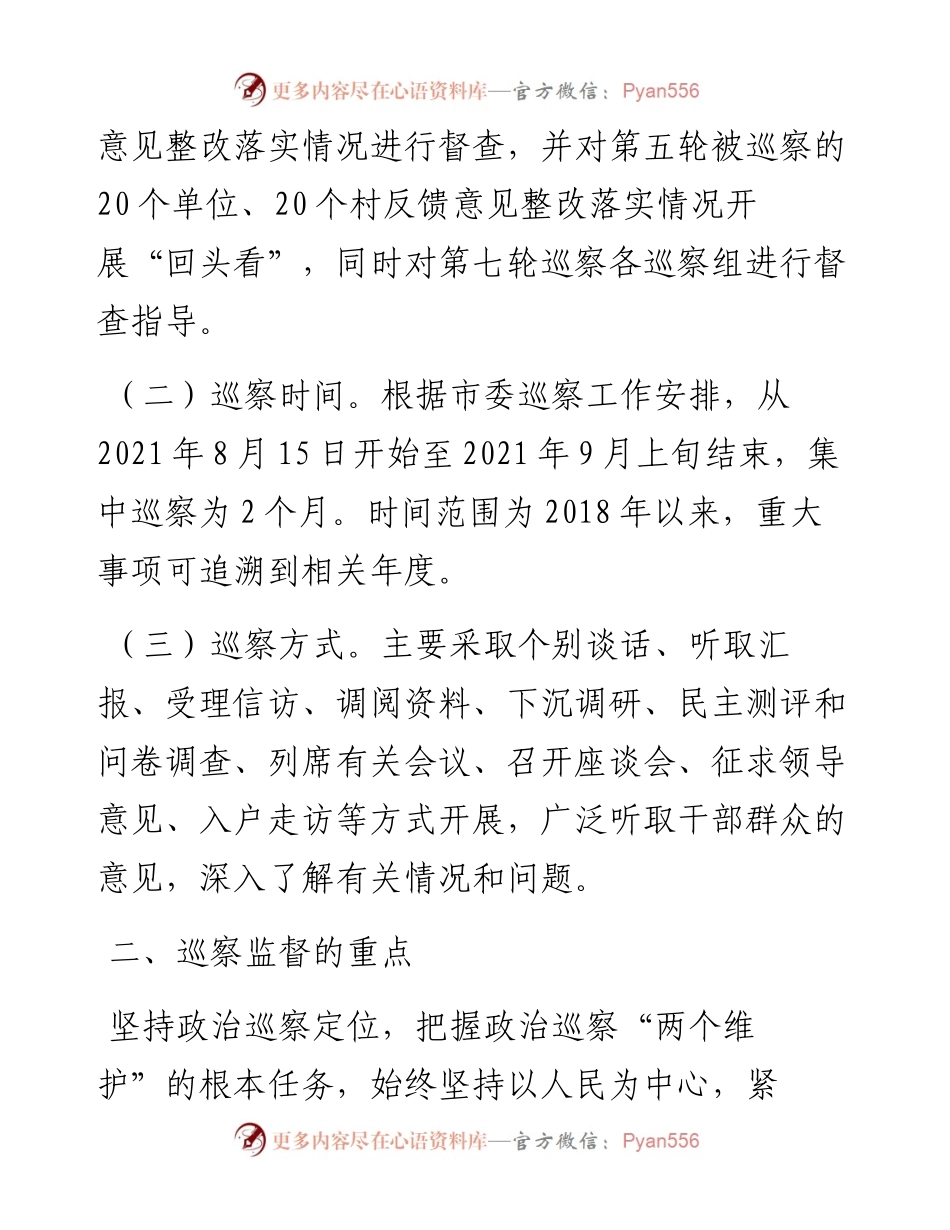 020818：十四届市委第七轮巡察工作方案.docx_第2页