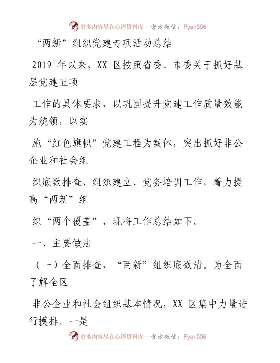 0327笔友分享两新组织党建专项活动总结.docx_第1页