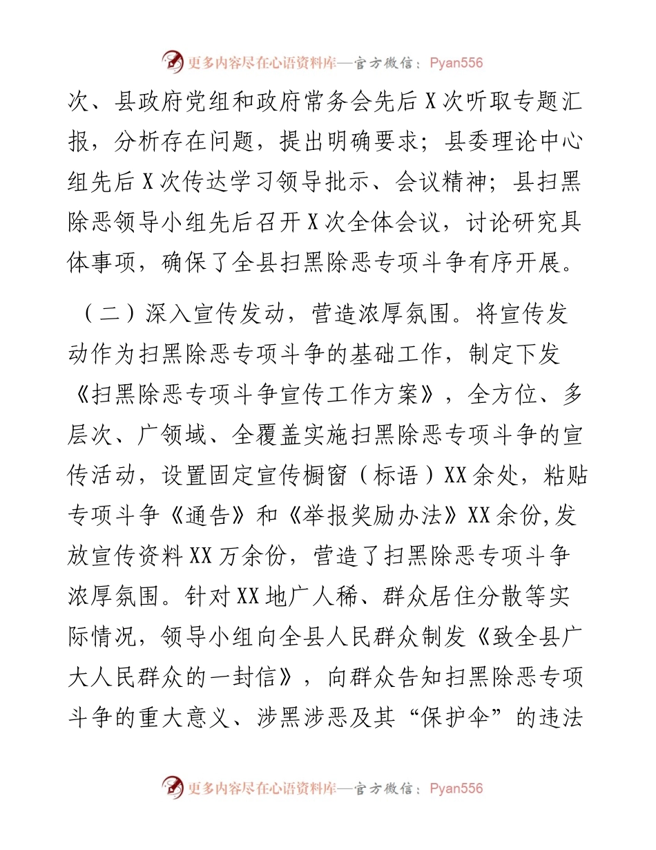 071704某县委县政府扫黑除恶专项汇报.docx_第2页