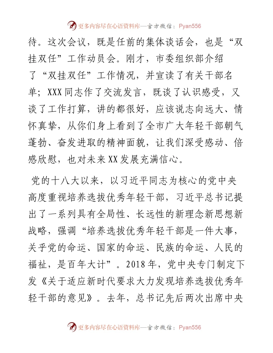0304在年轻干部“双挂双任”集体谈话会上的讲话.docx_第2页