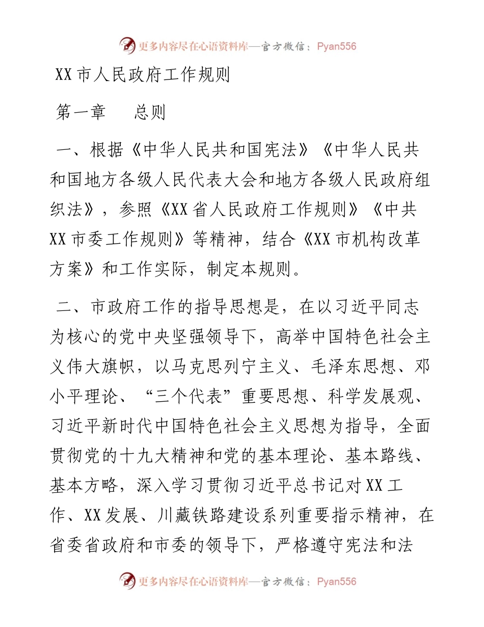 021203：XX市人民政府工作规则.docx_第1页