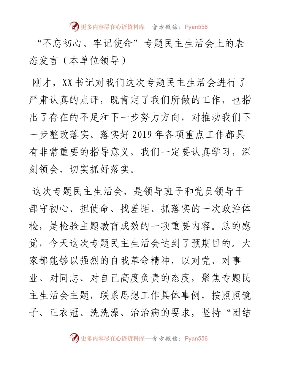 081907在不忘初心牢记使命专题民主生活会上的讲话6篇.docx_第2页