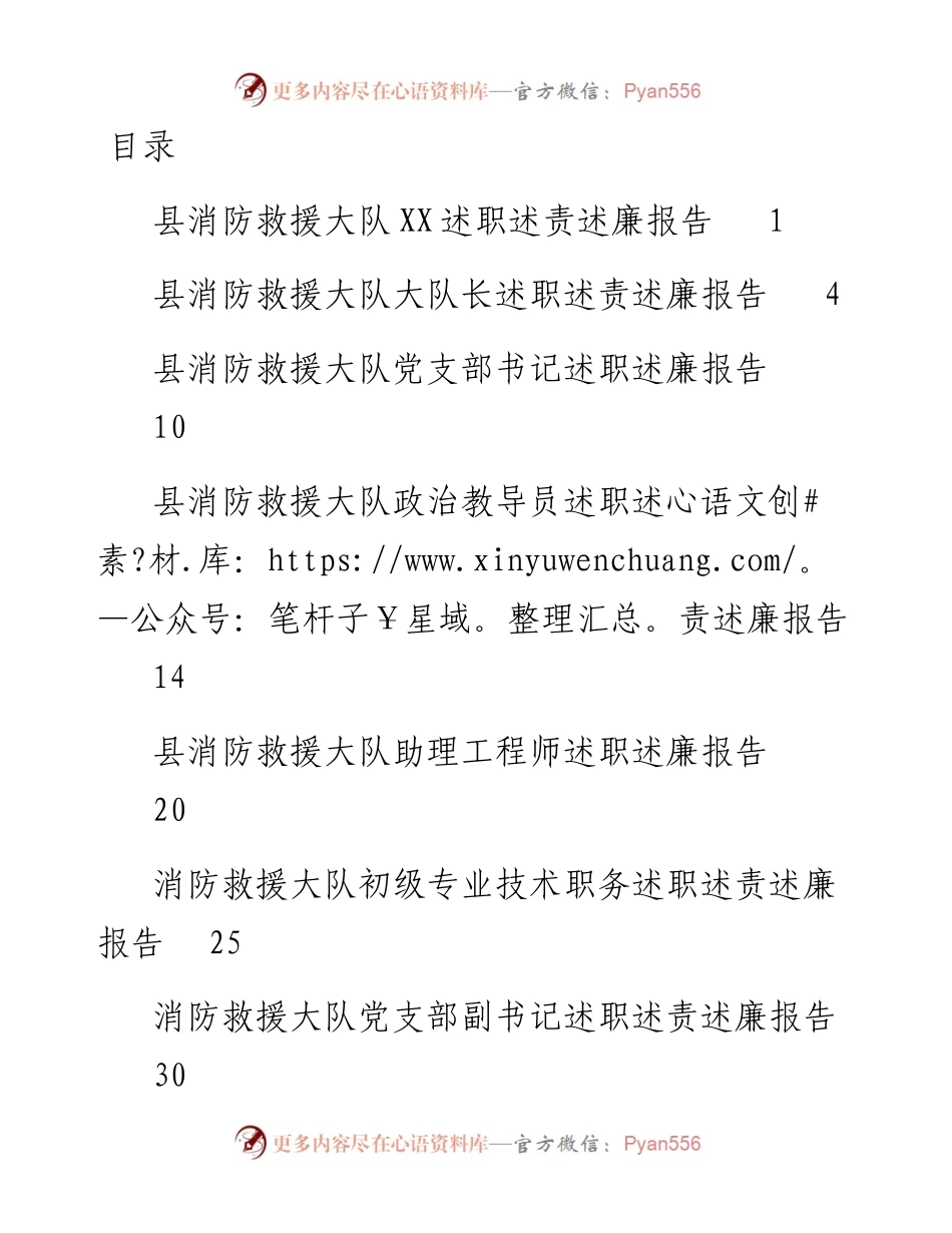 011524：消防队述职述廉汇编9篇 .docx_第1页