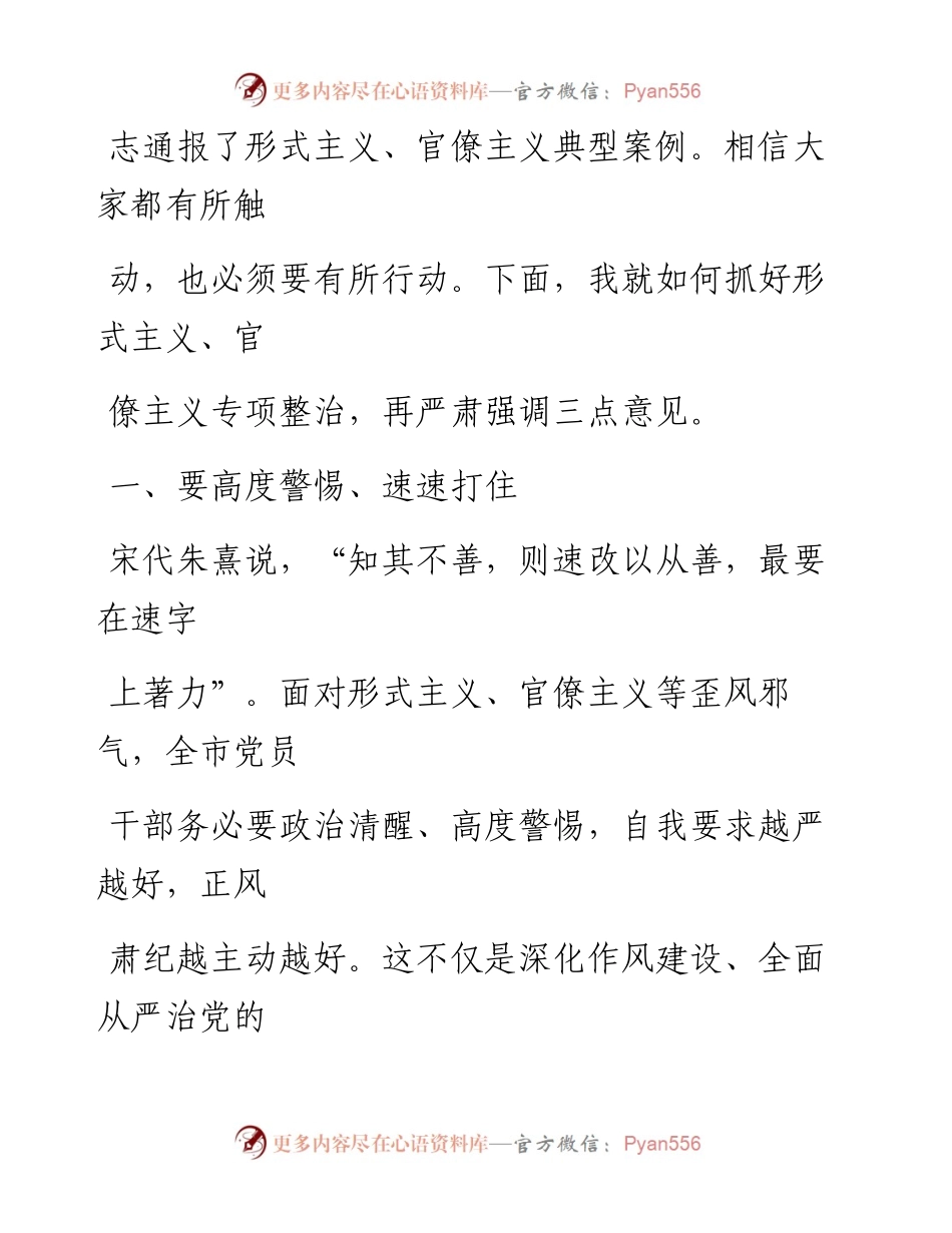0801笔友分享在全市形式主义官僚主义问题百日专项整治工作会上的讲话.docx_第2页