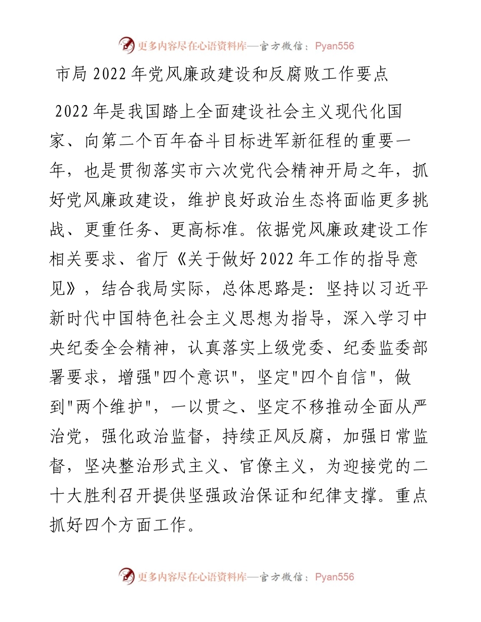 020616：市局党风廉政建设和反腐败工作要点.docx_第1页