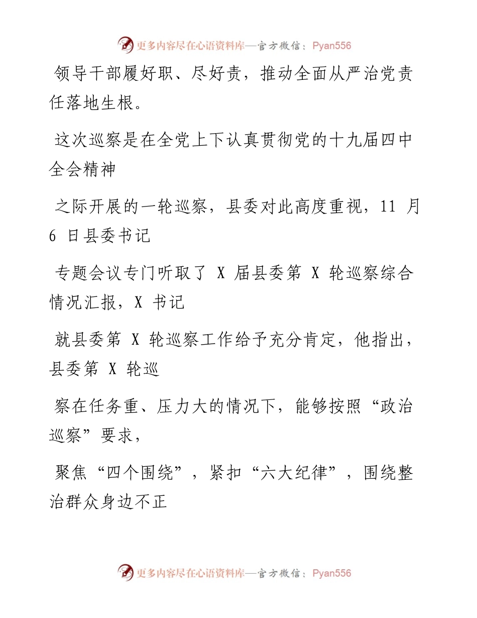 0508笔友分享在巡察情况反馈会议上的讲话.docx_第2页