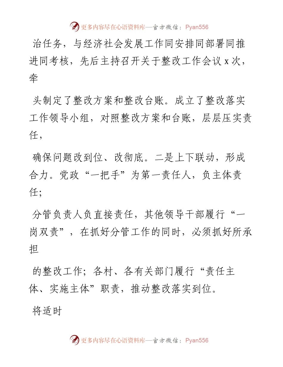 0728镇党委书记履行第一责任人责任抓好巡察整改落实情况的汇报.docx_第2页