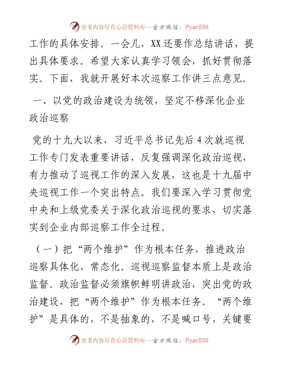 042201在企业党委第一批巡察工作动员会上的讲话.docx_第2页