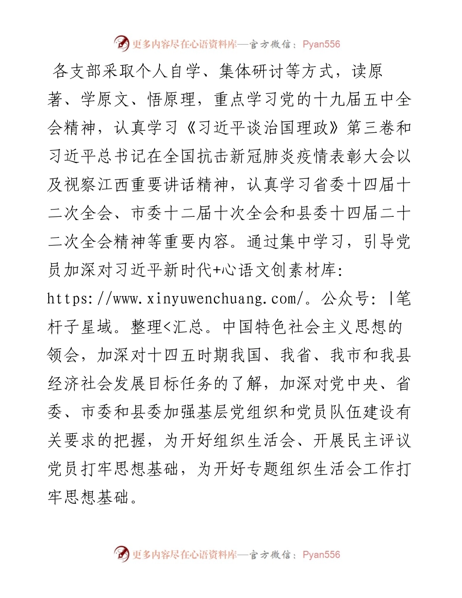0311各支部组织生活会和民主评议党员开展情况报告.docx_第2页