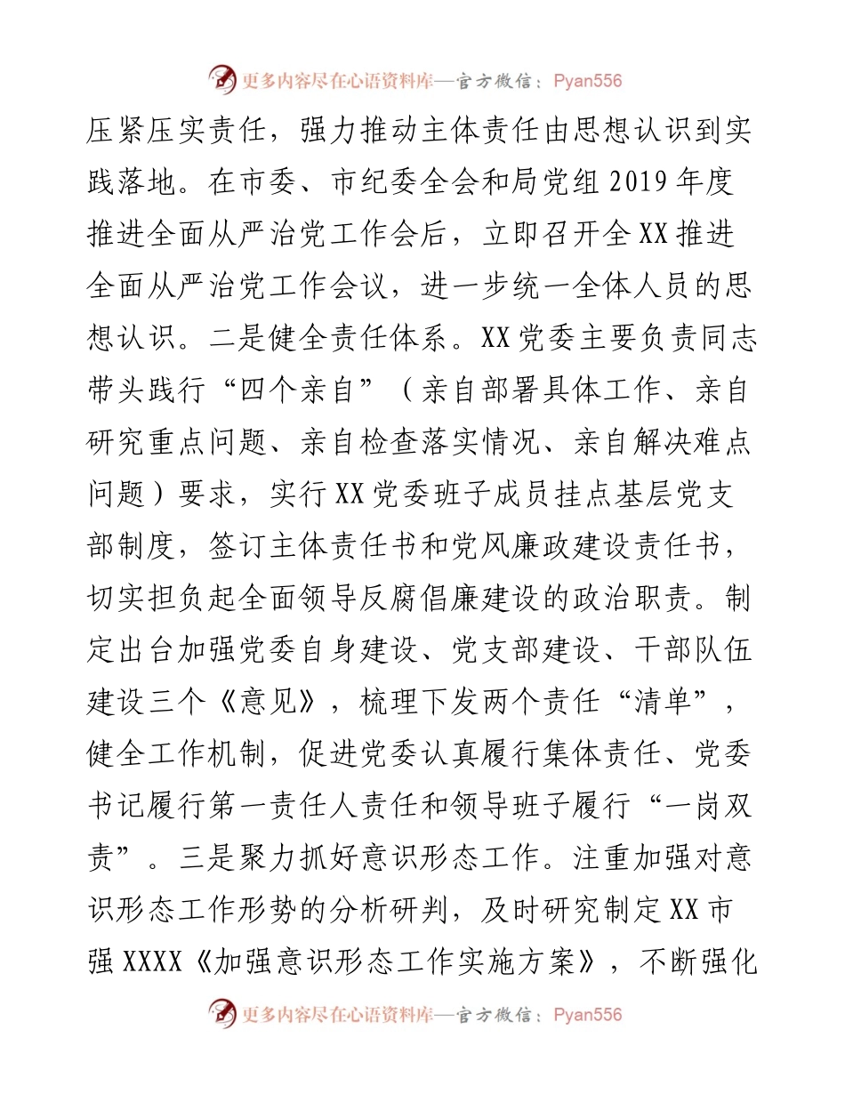 070105-上半年落实从严治党主体责任情况报告市局.docx_第2页