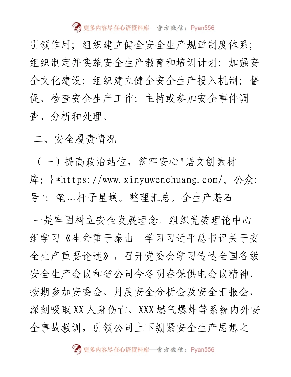 020109：公司党委书记抓安全工作述职报告.docx_第2页
