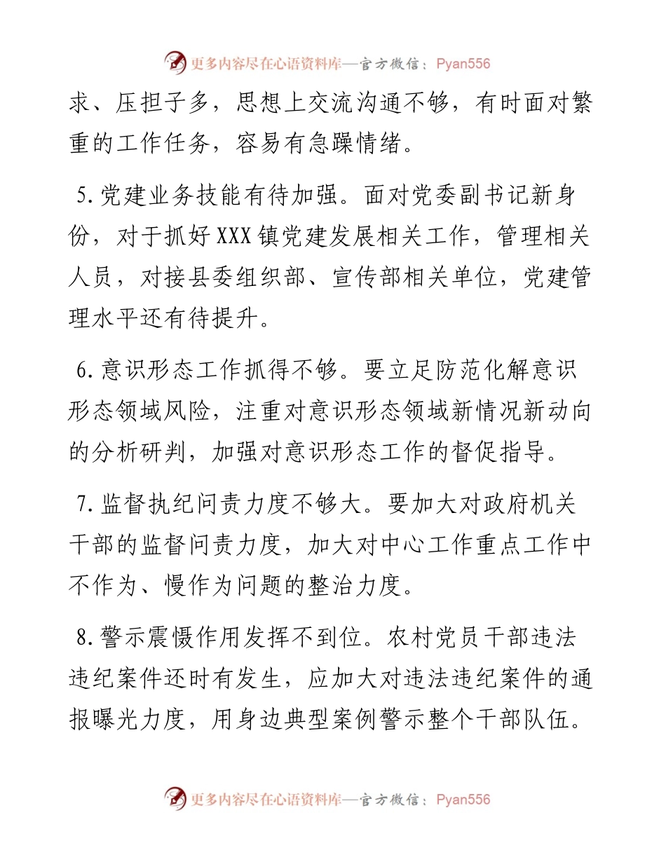 012213：民主生活会批评发言提纲100条.docx_第2页