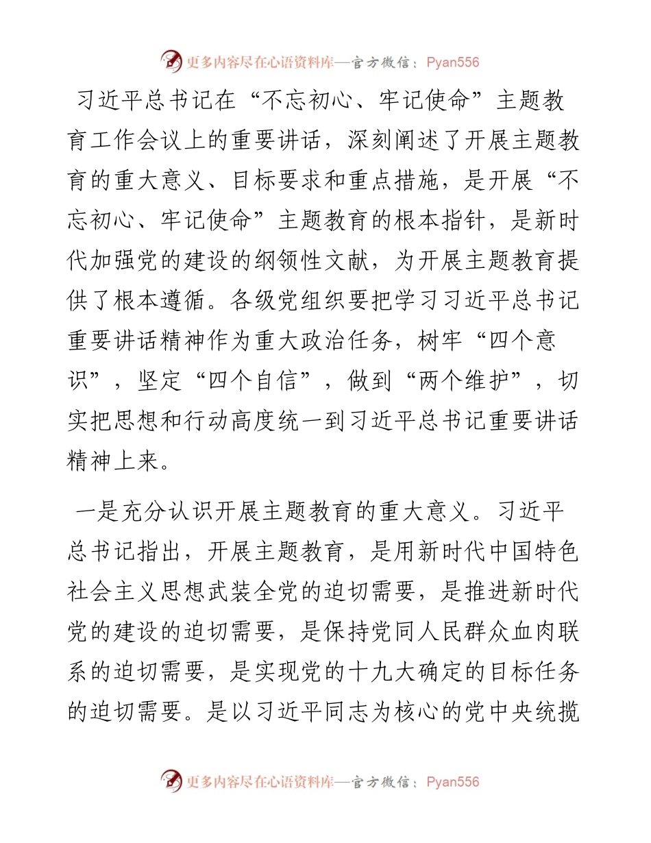 061706在不忘初心牢记使命主题教育工作会议上的讲话.docx_第2页