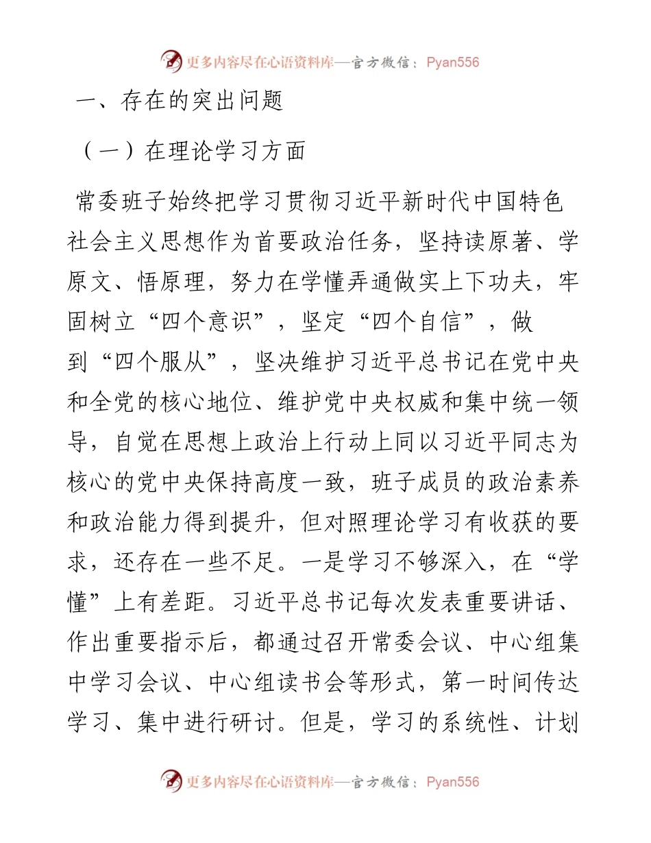 080306市委常委班子不忘初心牢记使命主题教育民主生活会对照检查材料.docx_第2页