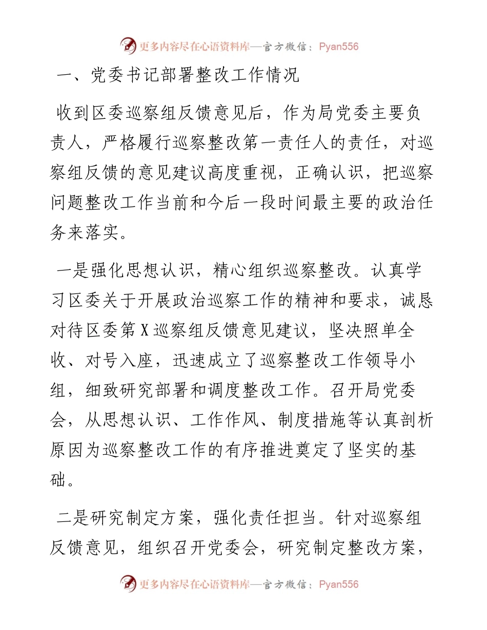 021864：关于主要负责同志履行主体责任落实巡察整改的情况报告.docx_第2页