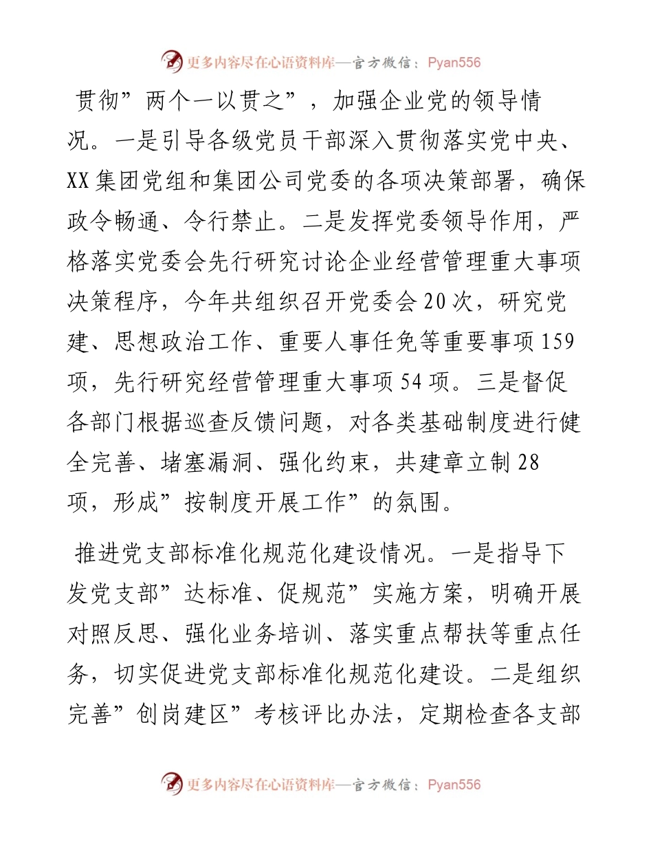 012802：度公司党委书记抓基层党建工作述职报告.docx_第2页