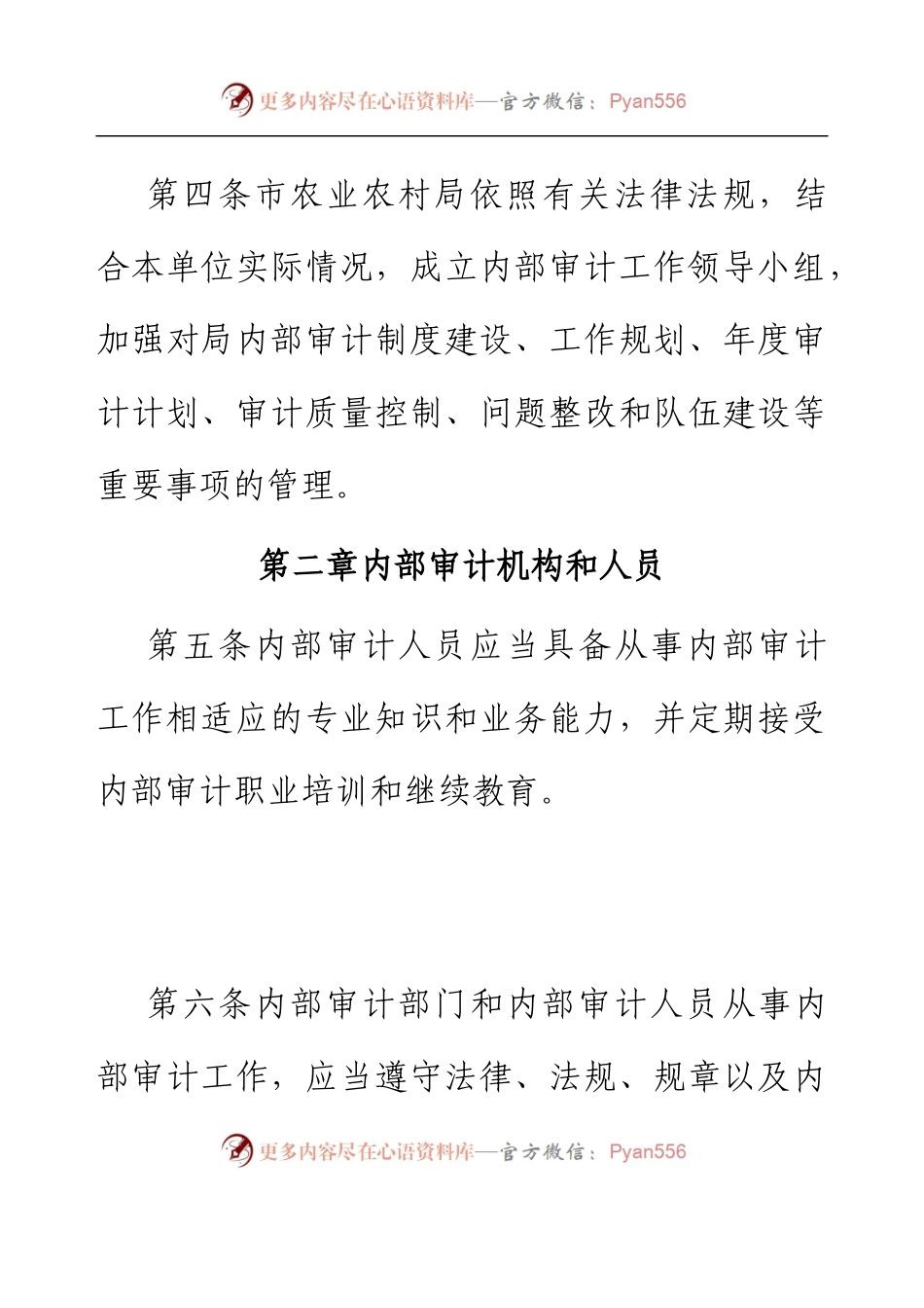 XX市农业农村局内部审计工作制度.docx_第2页