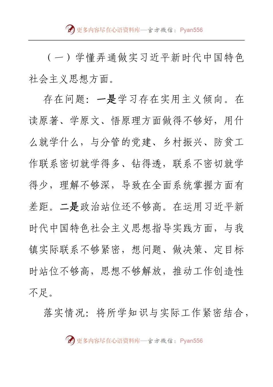 乡镇副书记2022年度民主生活会对照检查材料.docx_第2页