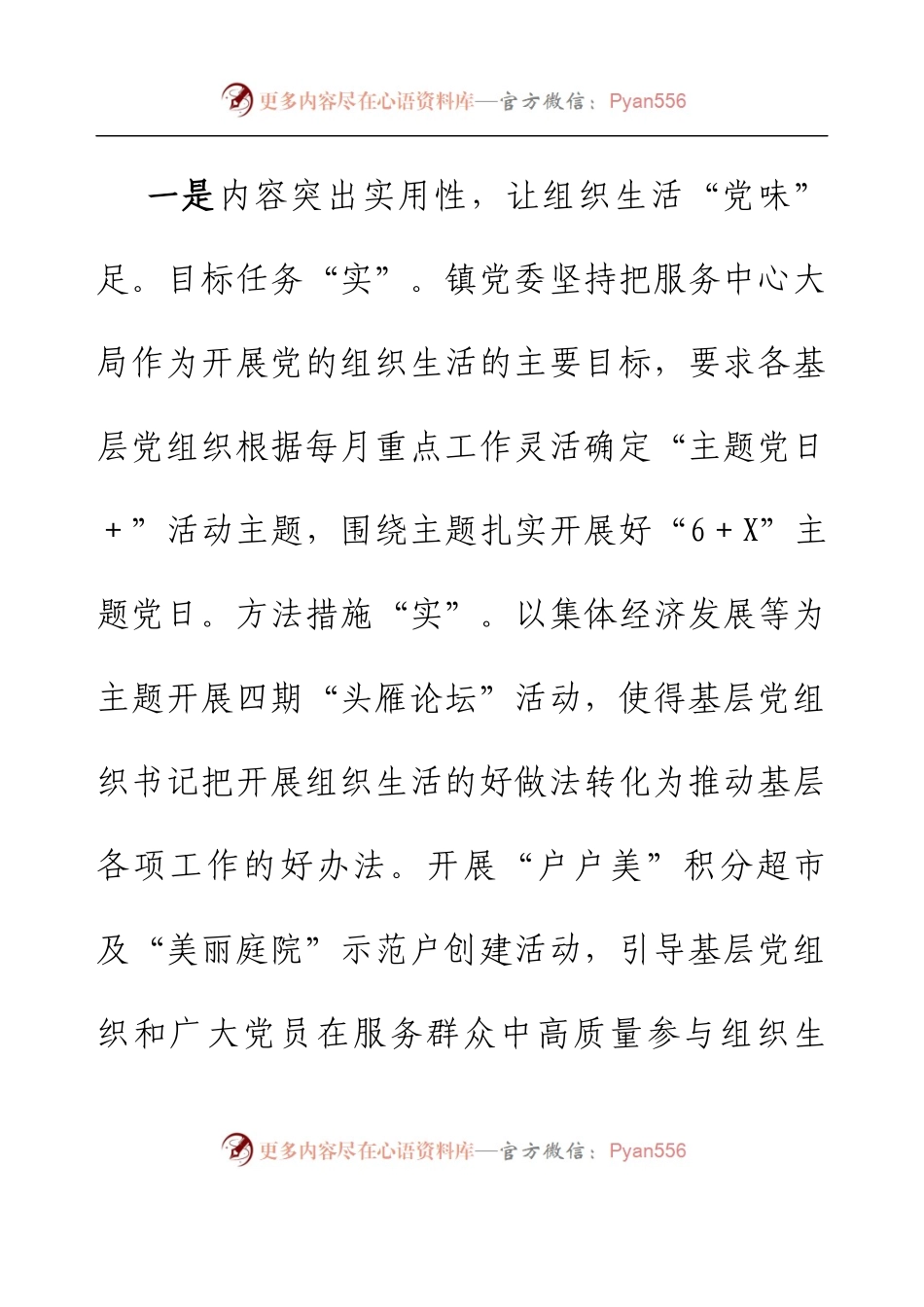 乡镇严肃基层组织生活经验交流材料.docx_第2页