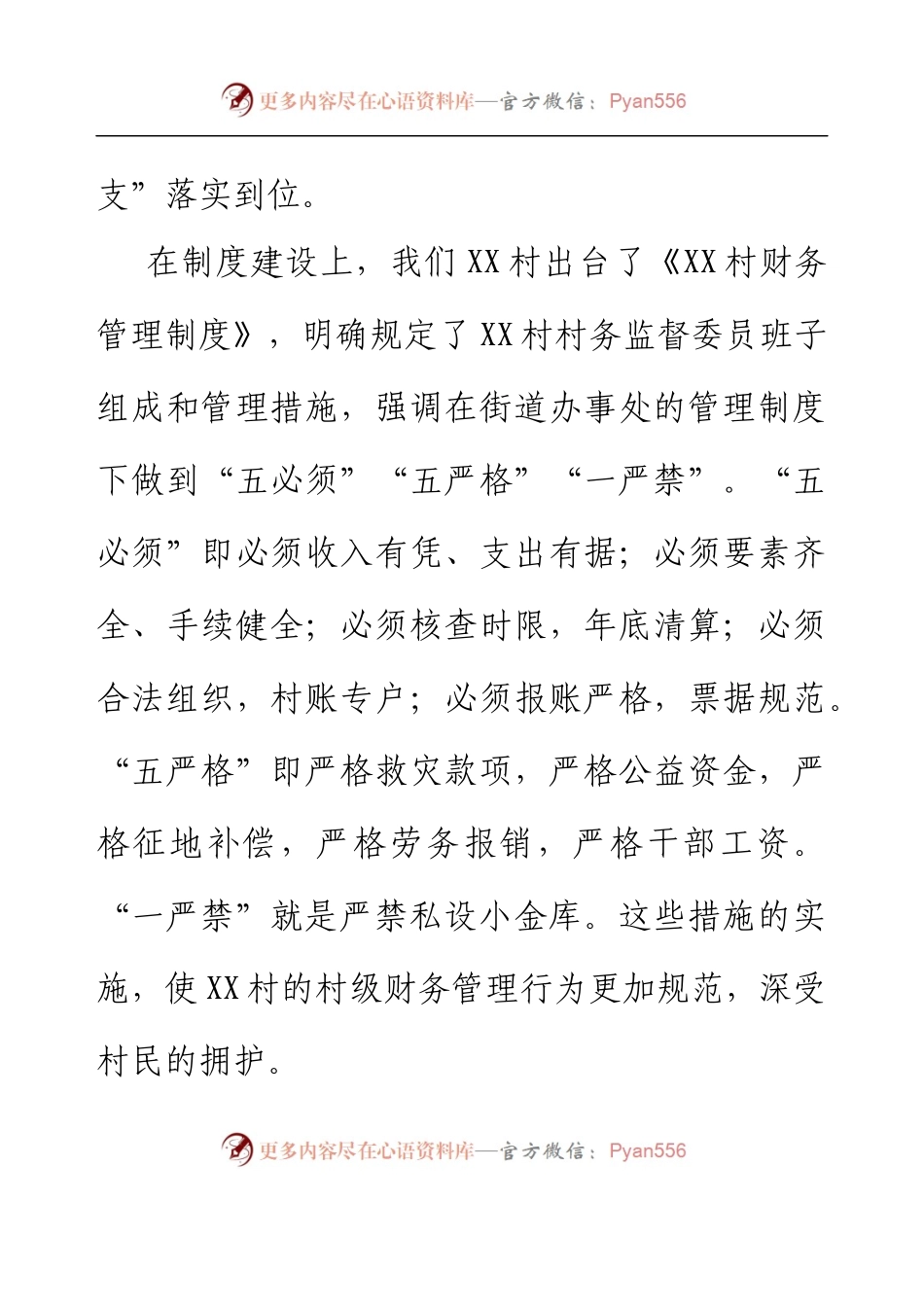 XX村财务管理情况汇报.docx_第2页