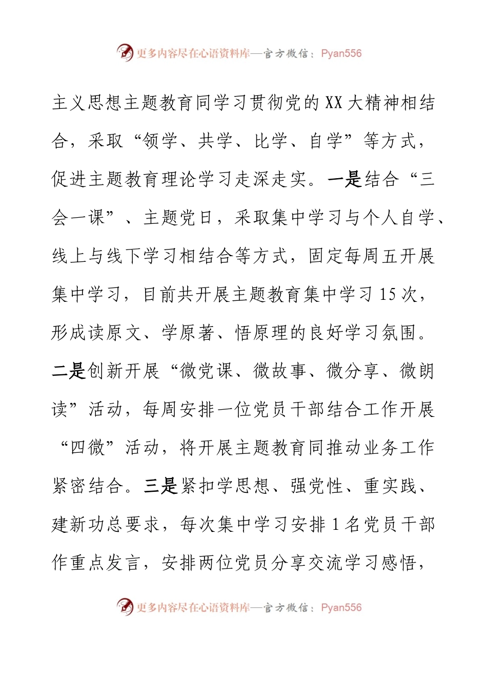 XXXX党支部主题教育阶段性情况总结.docx_第2页