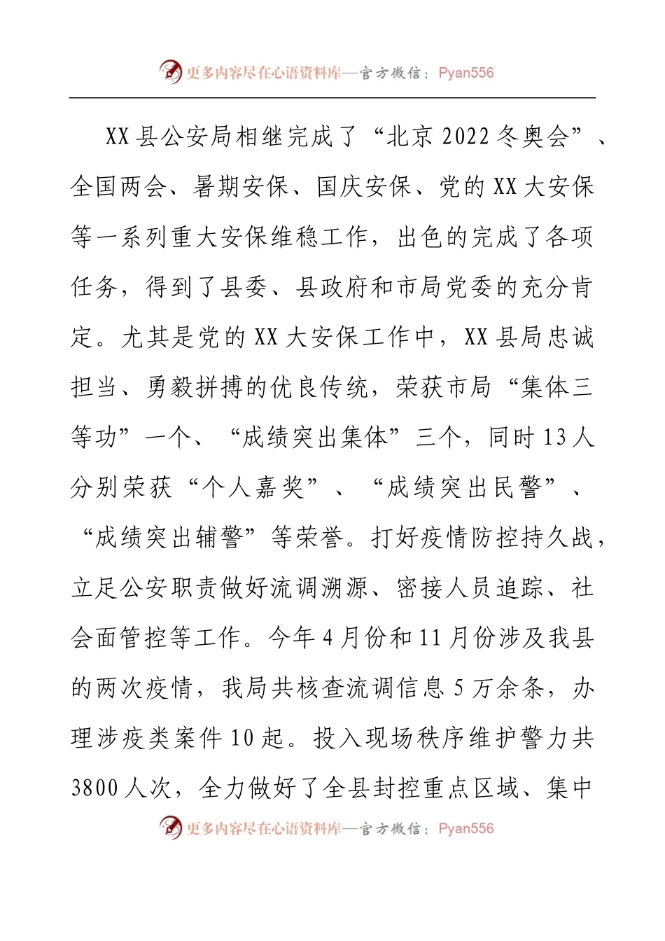 XX县公安局2022年工作总结.docx_第2页