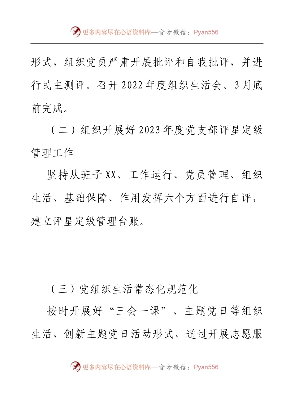 2023年XX街道XX村党支部工作计划.docx_第2页