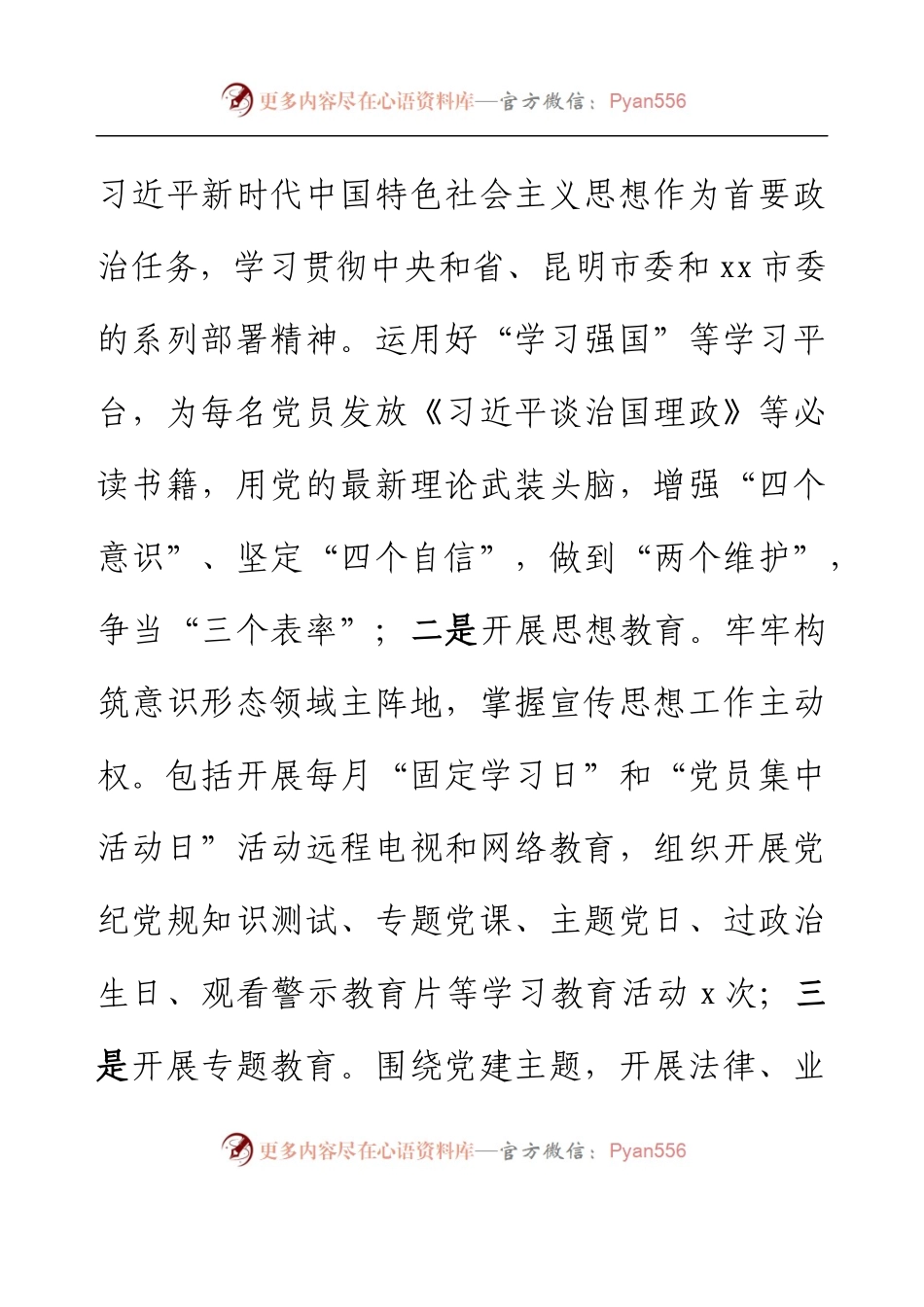 Xx两新组织党支部书记抓基层党建工作述职报告.docx_第2页