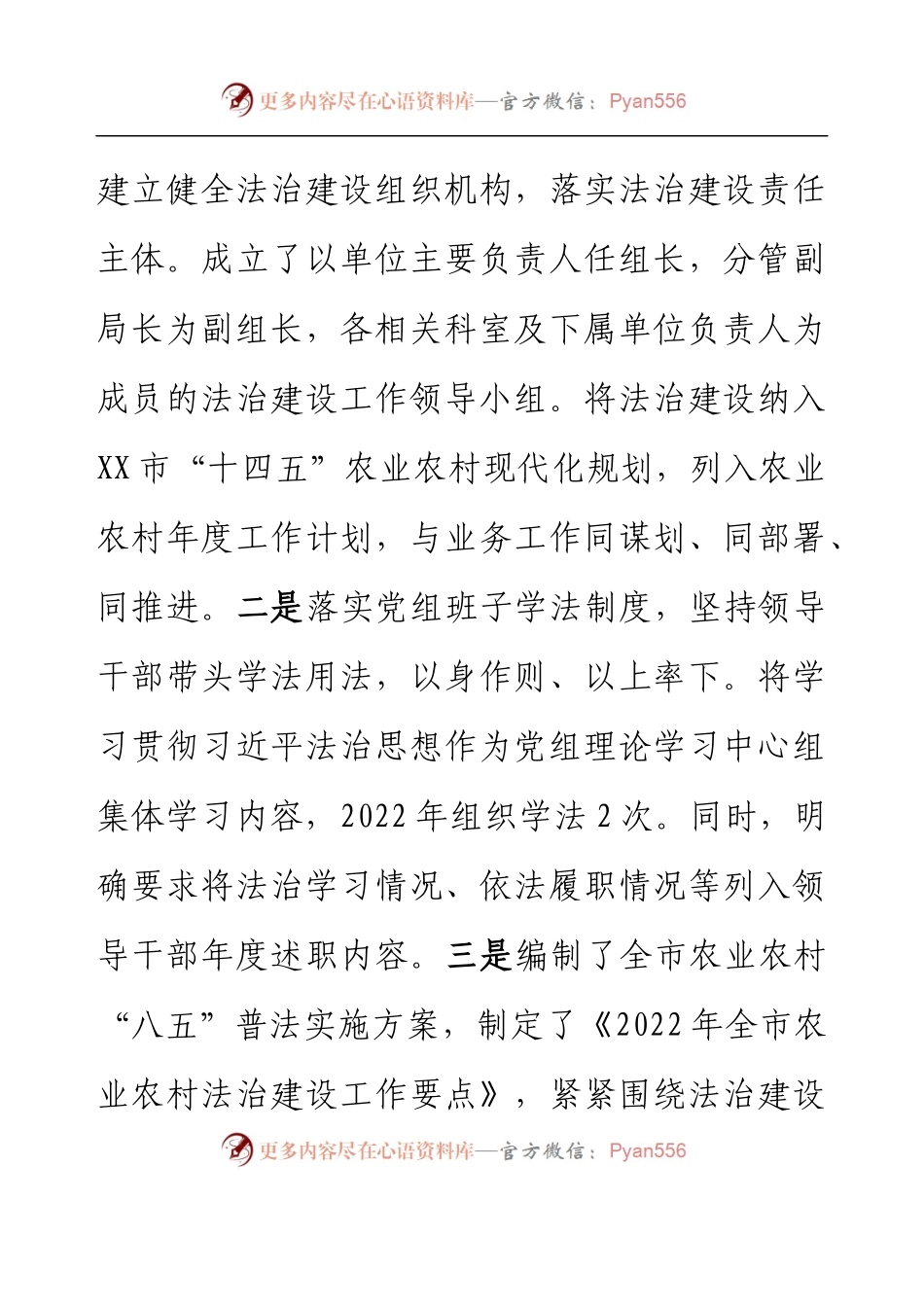 XX市农业农村局党组书记、局长履行推进法治建设第一责任人述职报告.docx_第2页