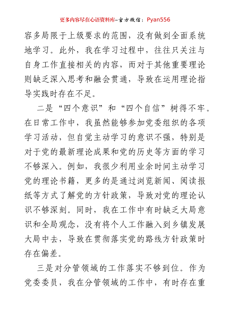 2024年乡镇党委委员巡视整改专题民主生活会个人对照检查材料（5032字）.docx_第2页
