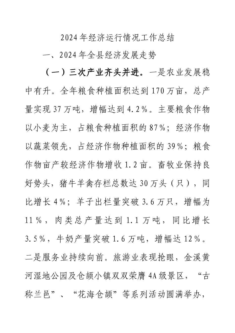 2024年经济运行情况工作总结.docx_第1页