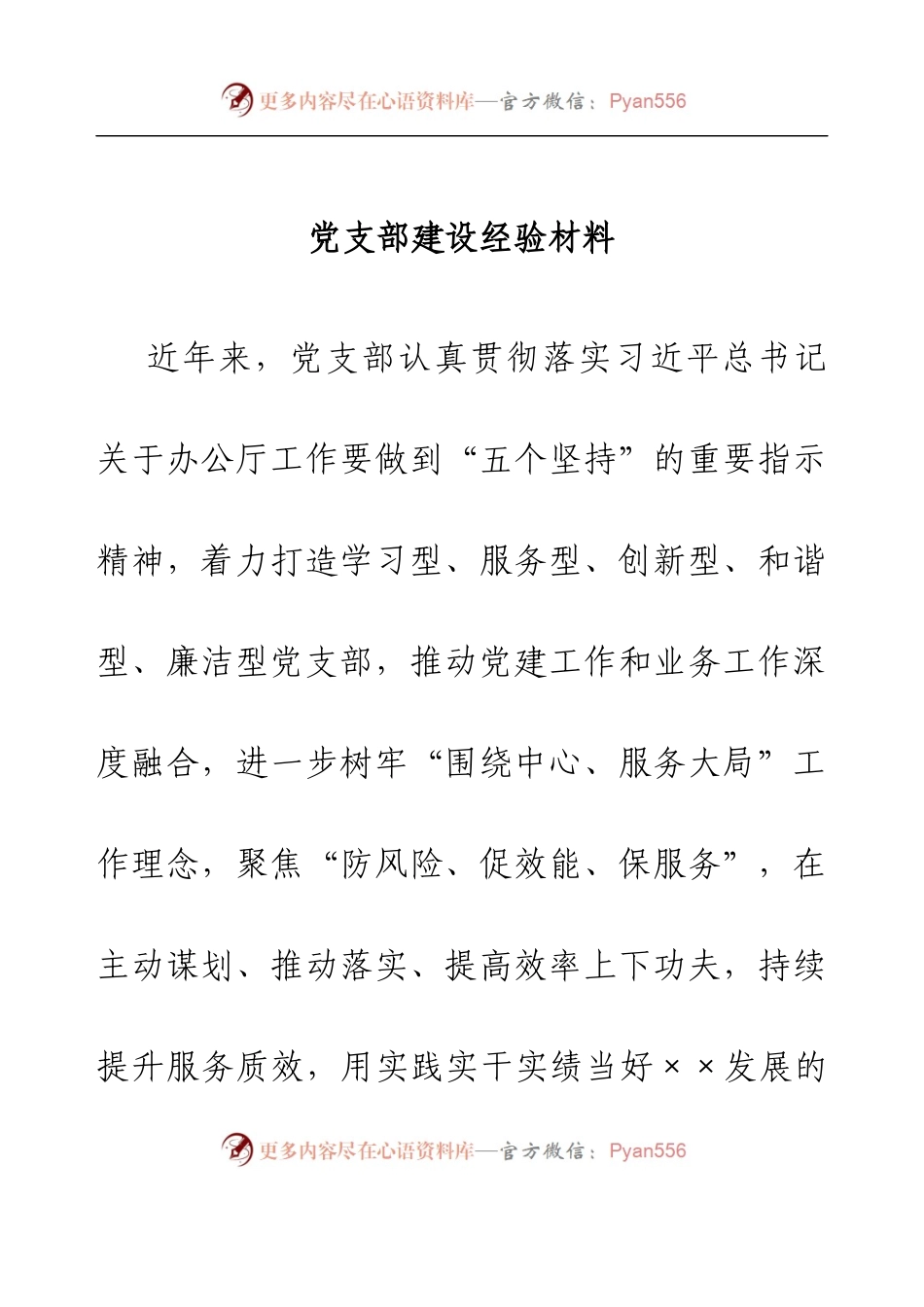 党支部建设经验材料.docx_第1页