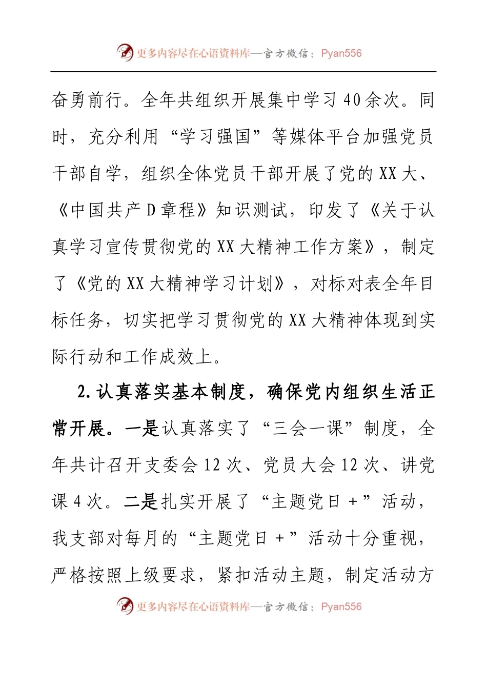 XX局支部委员会2022年党建工作总结.docx_第2页