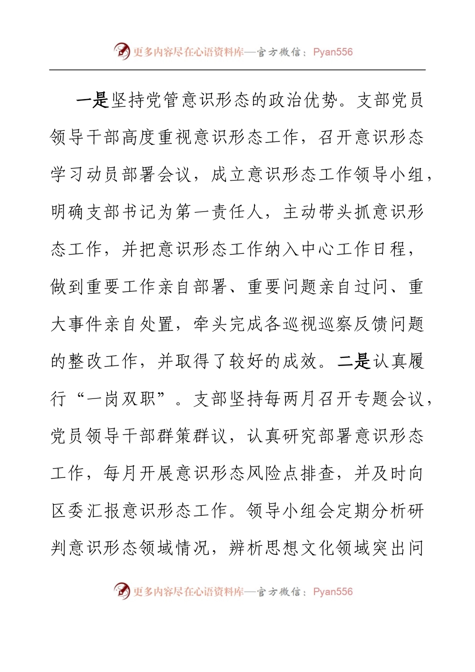 党支部2022年落实意识形态工作责任制述职报告.docx_第2页