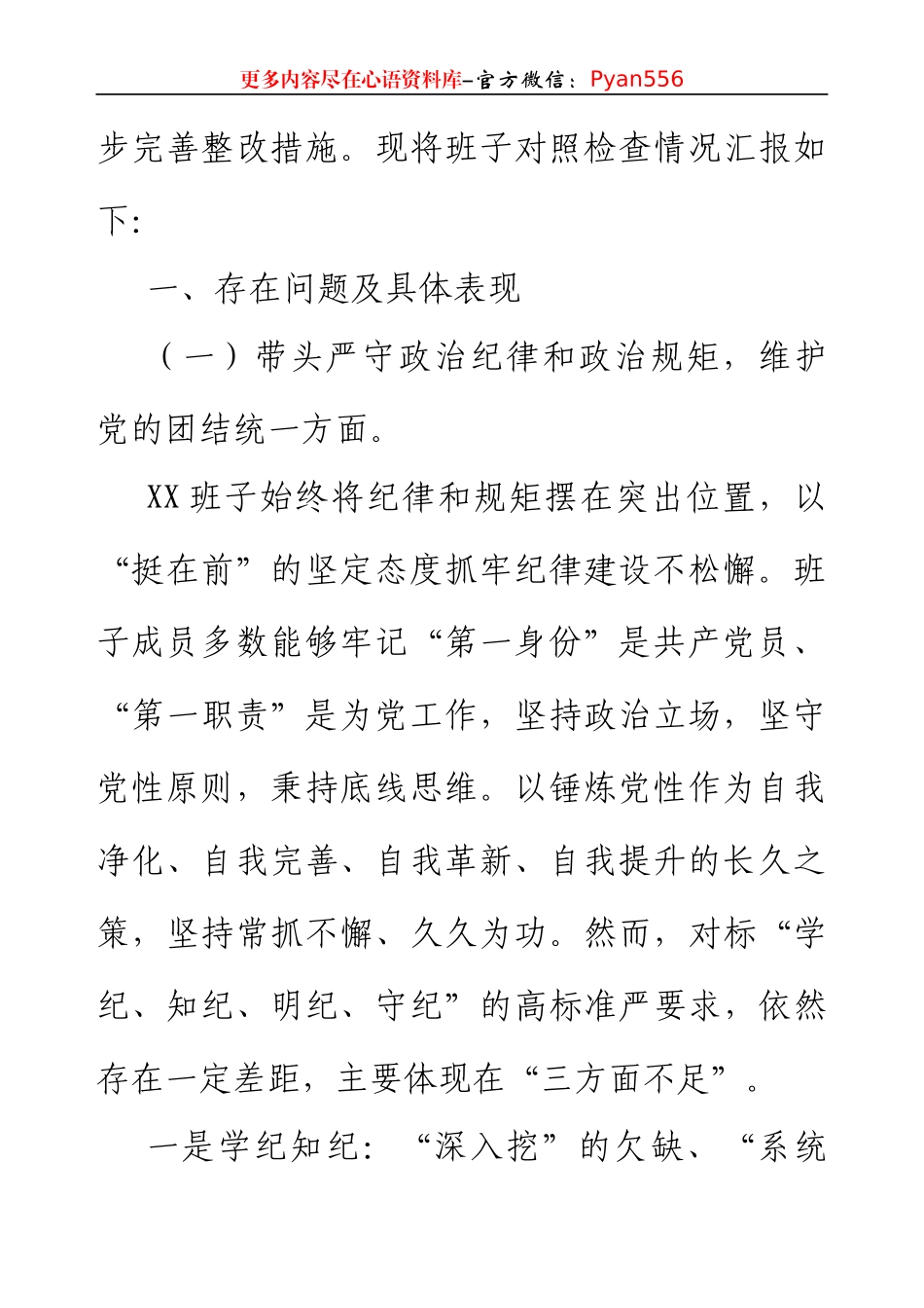 2024年度民主生活会班子对照检查材料（6816字）四个带头+意识形态+上年度整改落实.docx_第2页