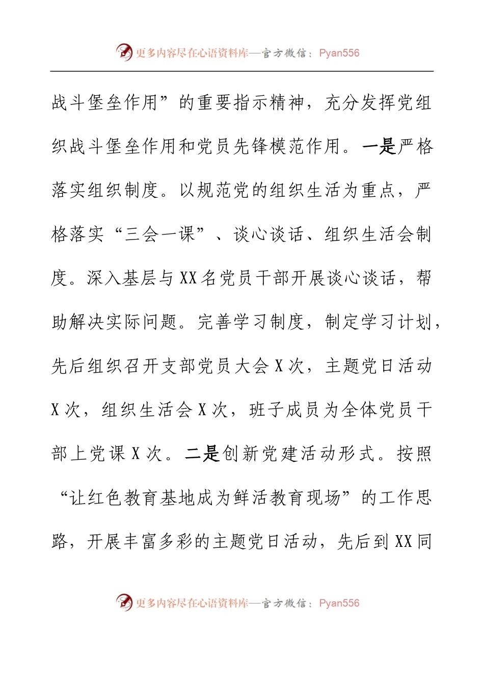 2022年党支部书记党建工作述职报告.docx_第2页