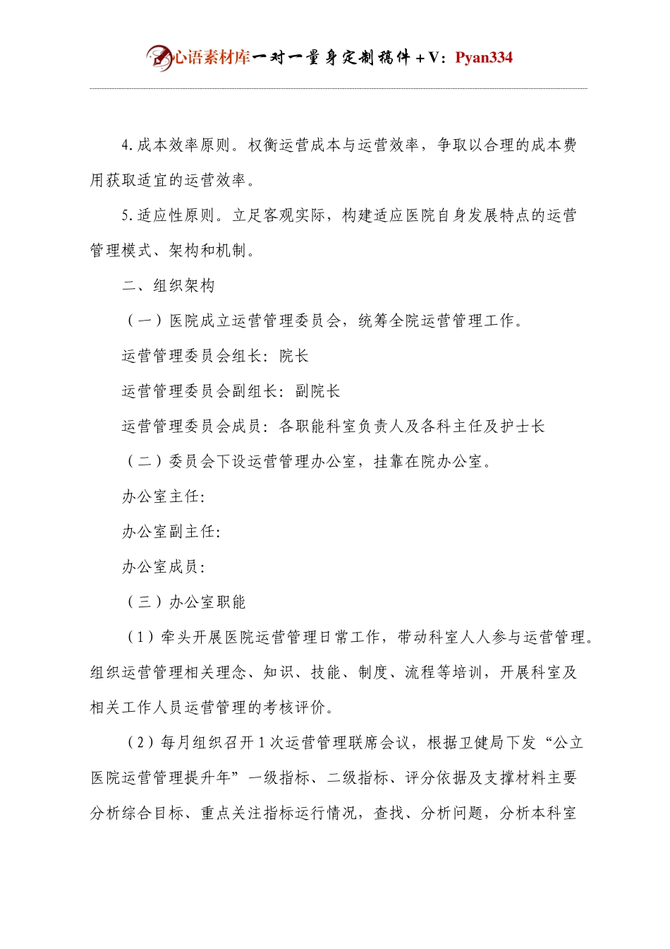 医院运营管理实施方案.docx_第2页