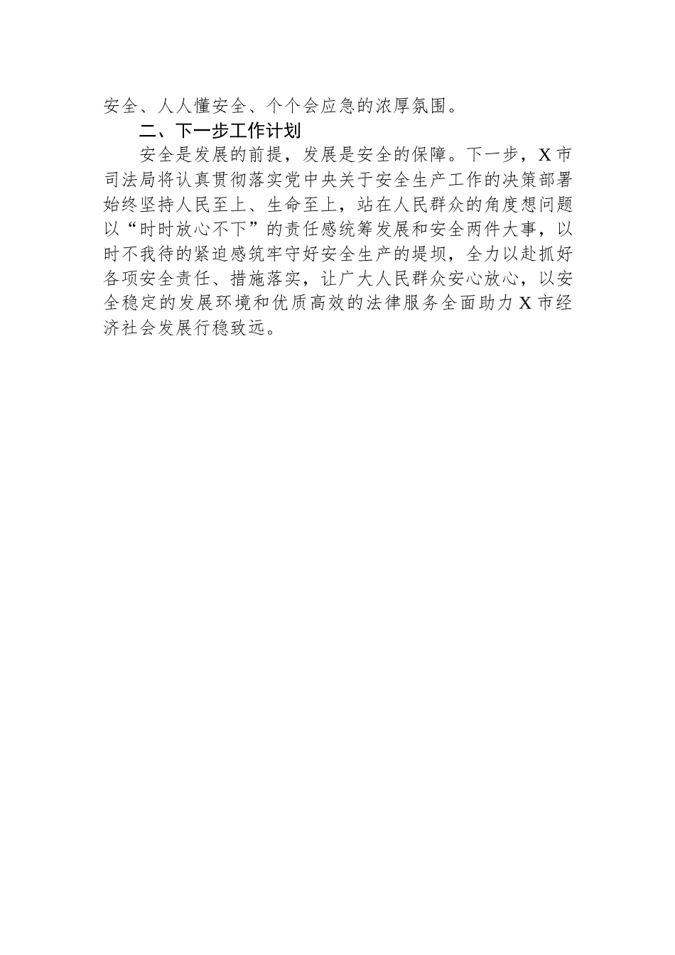 X市司法局2024年安全生产工作总结.docx_第2页