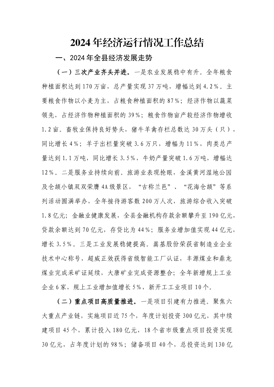 2024年经济运行情况工作总结.docx_第1页